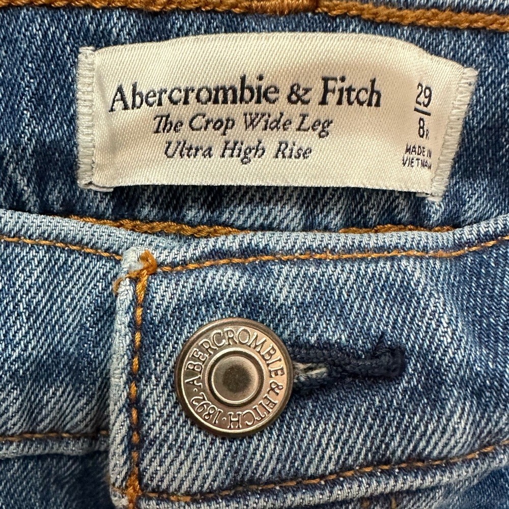 Abercrombie and fitch the crop wide leg ultra high rise jeans size 29 - Picture 3 of 4